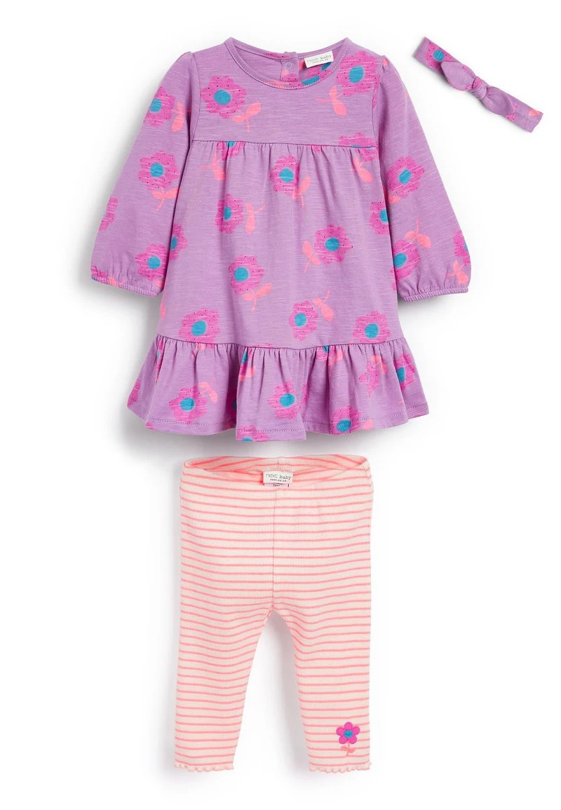 Next Kinder 3 SET - Leggings - Hosen - Purple 1 Next Kinder 3 SET - Leggings - Hosen - Purple