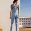 Next Damen SLIM FIT - Latzhose - Blue