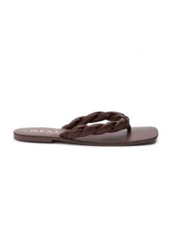 Next Damen TOE POST TWIST - Zehentrenner - Chocolate Brown