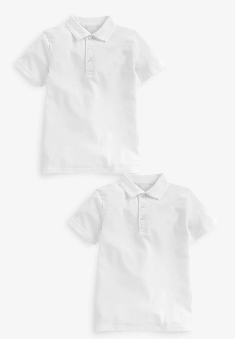 Next Kinder 2 PACK - Poloshirt - White 1 Next Kinder 2 PACK - Poloshirt - White