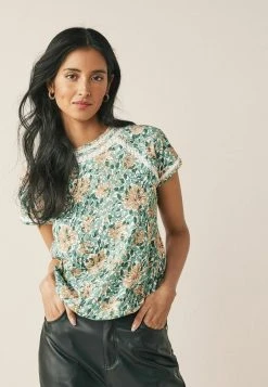 Next Damen BUBBLEHEM RAGLAN - T-Shirt Print - Green