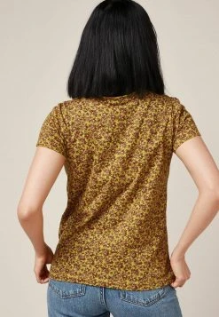 Next Damen SMOCK NECK SHORT SLEEVE - T-Shirt Print - Ochre Yellow Ditsy Floral -Next Verkäufe 2022 e38bff7362064493ab59f826369ca565