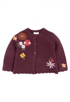 Next Kinder FLORAL EMBROIDERED - Strickjacke - Purple