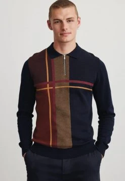 Next Herren CHECK - Poloshirt - Blue