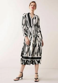 Next Damen LONG SLEEVE - Freizeitkleid - Black White