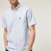 Next Herren SHORT SLEEVE STRIPE OXFORD - Hemd - Blue