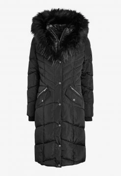 Next Damen MIT KUNSTFELLBESATZ - Wintermantel - Black -Next Verkäufe 2022 e67d84233ff949f48db1b109c30fab20