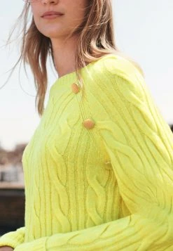 Next Damen BUTTON DETAIL CABLE - Strickpullover - Light Green -Next Verkäufe 2022 e794f001037149d399be9cbd66652da0