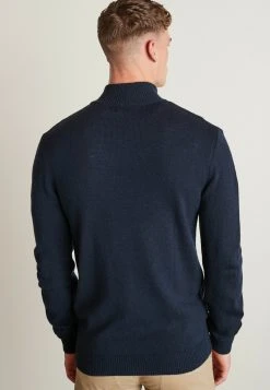 Next Herren HERRINGBONE - Strickpullover - Dark Blue