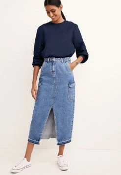 Next CARPENTER - Bleistiftrock - Dark Blue | Damen