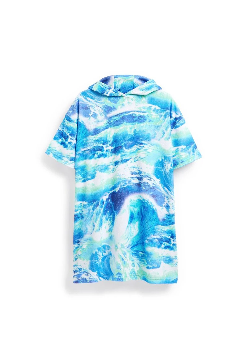 Next Damen TOWELLING PONCHO - Cape - Aqua Blue 1 Next Damen TOWELLING PONCHO - Cape - Aqua Blue