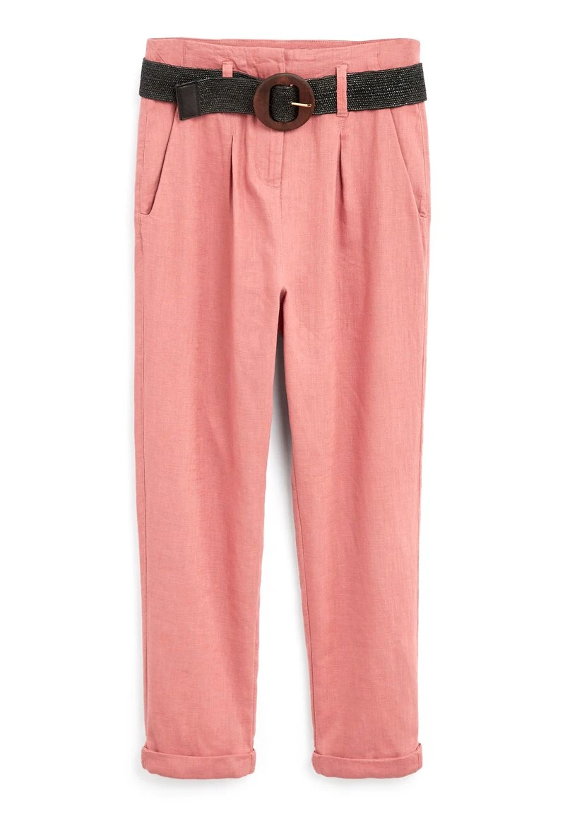 Next Damen BELTED LINEN BLEND - Stoffhose - Pink (t01334) 5 Next Damen BELTED LINEN BLEND - Stoffhose - Pink (t01334) – Bild 5