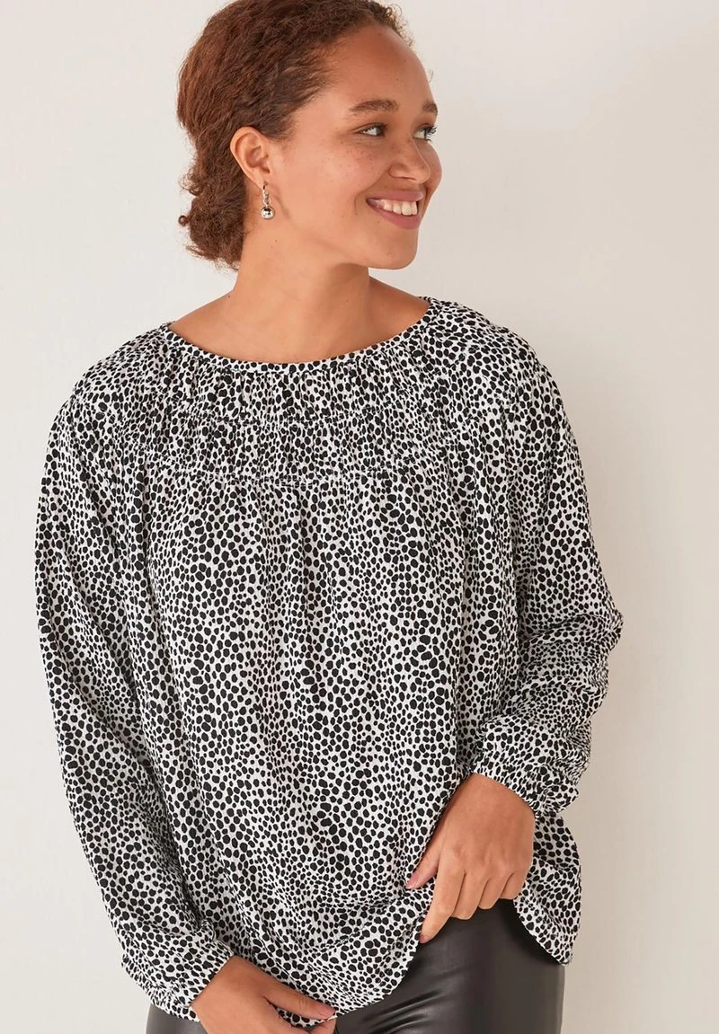 Next Damen SMOCK LONG SLEEVE TOP - Bluse - White 1 Next Damen SMOCK LONG SLEEVE TOP - Bluse - White