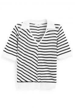 Next Damen Poloshirt - Navy Blue Stripe -Next Verkäufe 2022 e905878618ce4525af161fb8ea23e14a