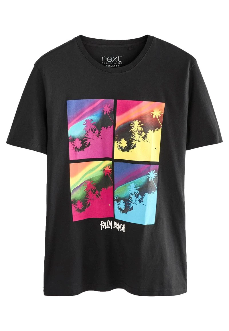 Next Herren GRAPHIC - T-Shirt Print - Black Palm Colour Pop 4 Next Herren GRAPHIC - T-Shirt Print - Black Palm Colour Pop – Bild 4