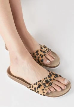 Next Damen FOREVER COMFORT SINGLE STRAP FOOTBED - Pantolette Flach - Brown