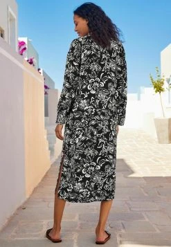 Next Damen Freizeitkleid - Black White Floral -Next Verkäufe 2022 e92a3e6a149347f08c2945857a2f47bf