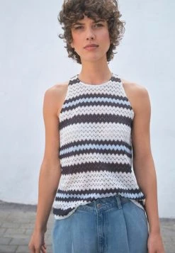 Next Damen SLEEVELESS - Top - Blue White Stripe -Next Verkäufe 2022 eb6cebd34a754c9bb41404d630a4c87d