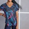 Next Damen SHORT SLEEVE V-NECK - T-Shirt Print - Black