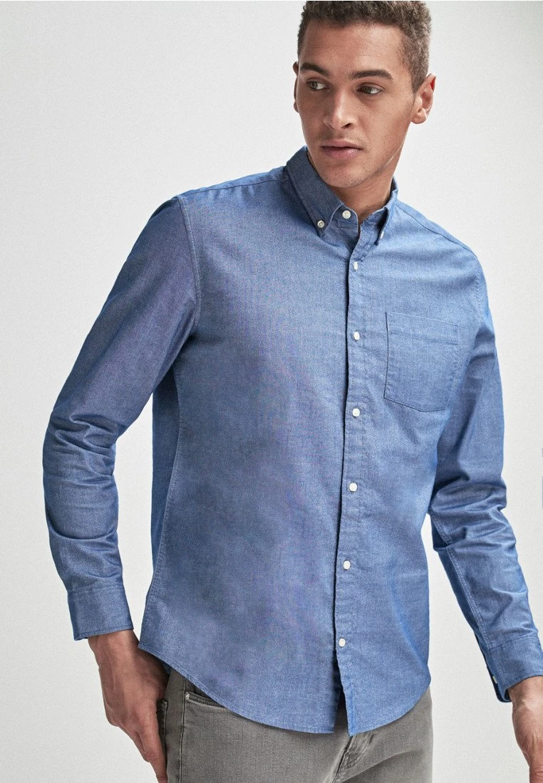 Next Herren LONG SLEEVE OXFORD REGULAR FIT - Hemd - Blue 1 Next Herren LONG SLEEVE OXFORD REGULAR FIT - Hemd - Blue