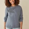 Next Damen GRAPHIC - Sweatshirt - Blue