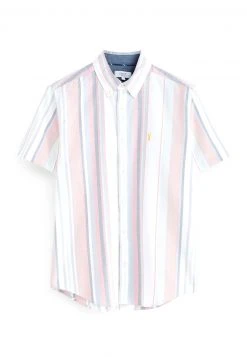 Next SHORT SLEEVE STRIPE - Hemd - Pink Green White | Herren -Next Verkäufe 2022 ec31d00c53634947b979a8d0fad239fe