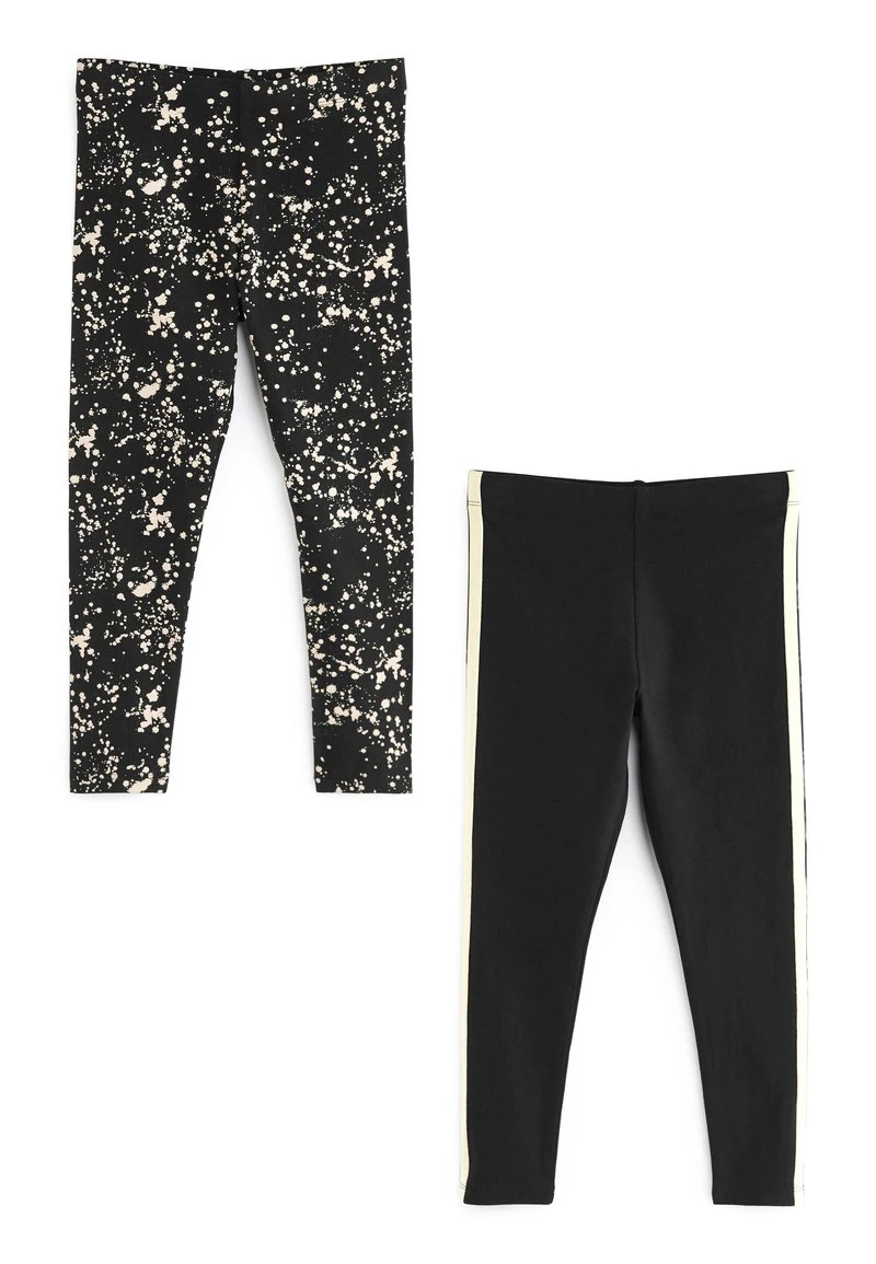 Next Kinder Leggings - Hosen - Black Mono Splat Print 1 Next Kinder Leggings - Hosen - Black Mono Splat Print