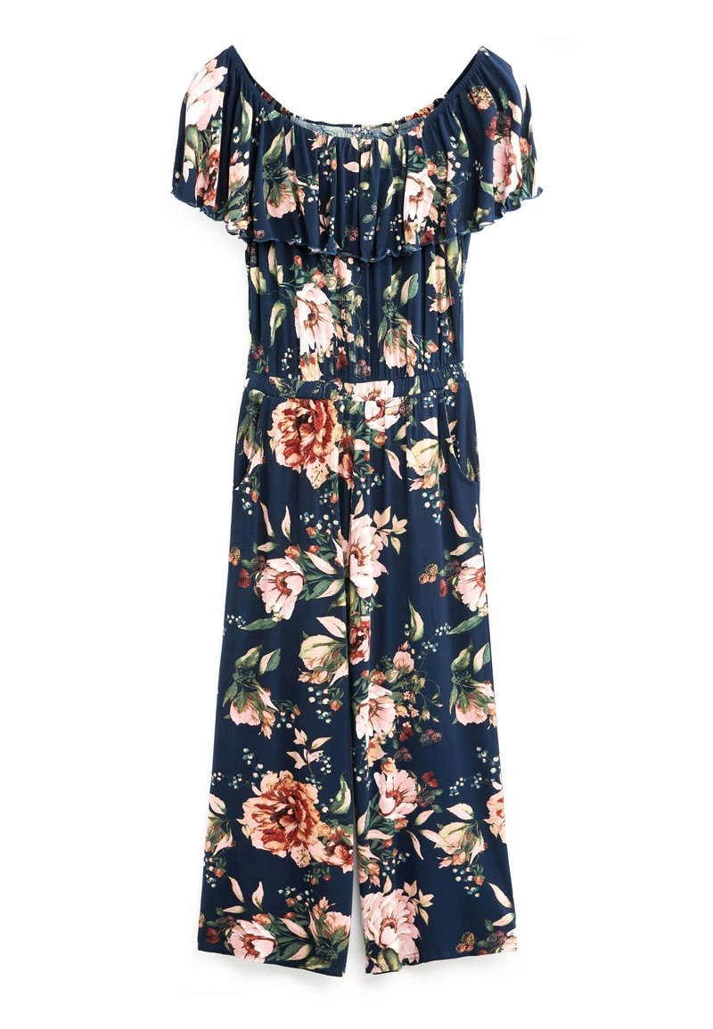 Next OFF SHOULDER - Jumpsuit - Navy Floral | Damen 3 Next OFF SHOULDER - Jumpsuit - Navy Floral | Damen – Bild 3