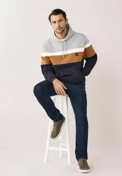 Next Herren COLOURBLOCK - Kapuzenpullover - Navy Grey Tan -Next Verkäufe 2022 ed69dc295bb54388ab3817c509989b76