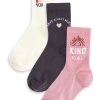 Next 3 PACK LOVE SLOGAN - Socken - Pink/black/cream | Kinder