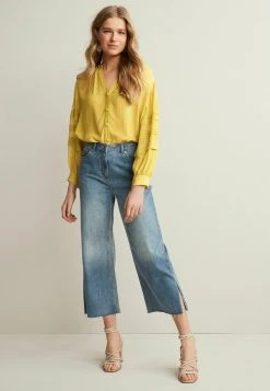 Next Damen LACE BACK DETAIL - Bluse - Ochre Yellow