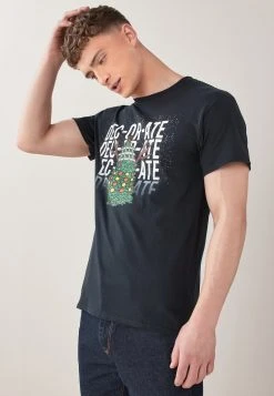 Next Herren T-Shirt Print - Black