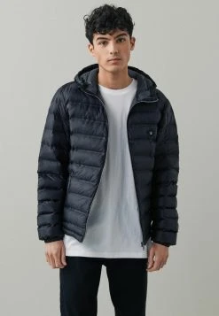 Next Herren SHOWER RESISTANT HEATSEAL HOODED PUFFER - Winterjacke - Black