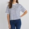 Next Damen SHORT SLEEVE - T-Shirt Print - White Navy Blue