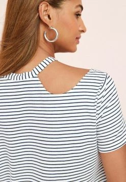 Next Damen CUT-OUT SHORT SLEEVE - T-Shirt Print - Navy Blue -Next Verkäufe 2022 eee20f4442284b5d949d8c933764d7d8