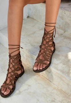 Next CAGED GLADIATOR - Riemensandalette - Tan Brown | Damen