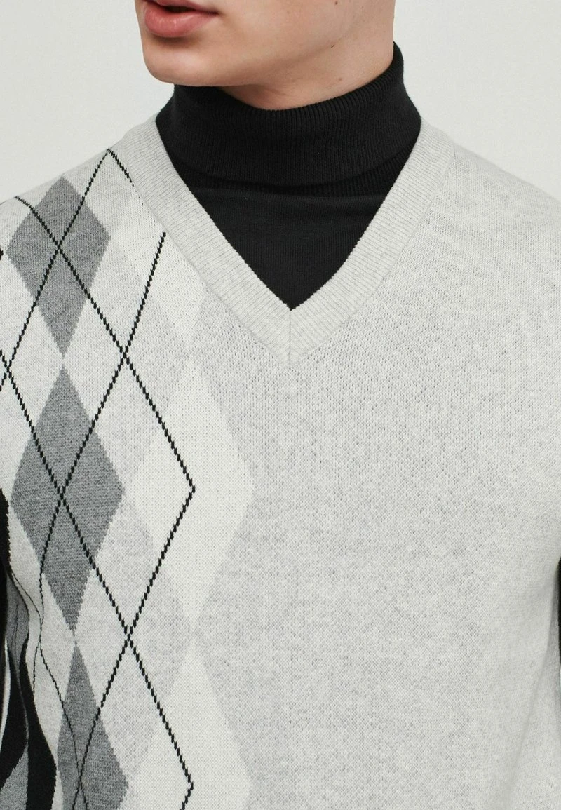 Next ARGYLE TANK - Strickpullover - Grey Marl | Herren 2 Next ARGYLE TANK - Strickpullover - Grey Marl | Herren – Bild 2