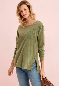 Next Damen WASHED LONG SLEEVE POCKET - Langarmshirt - Khaki -Next Verkäufe 2022 ef6230423c3b46e19e76d0d77b676da7