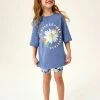 Next SET - Shorts - Blue Pink Green Rainbow Daisy | Kinder