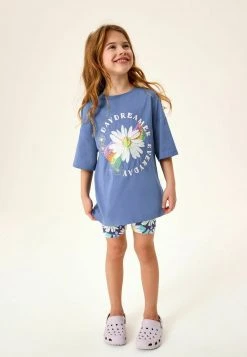 Next SET - Shorts - Blue Pink Green Rainbow Daisy | Kinder