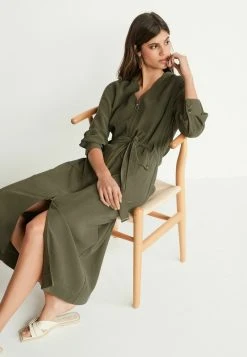 Next MIDI ZIP FRONT - Blusenkleid - Khaki Green | Damen -Next Verkäufe 2022 efc7c0c341b14f0c8fe1b5bd8a63d237