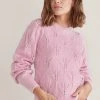 Next Damen POINTELLE STITCH VOLUME SLEEVE - Strickpullover - Pink