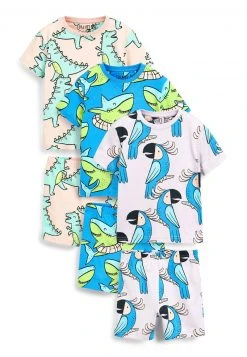 Next Kinder 3 PACK - Nachtwäsche Set - Fluro Blue Green Animals