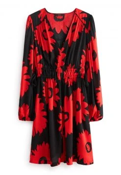 Next Damen Freizeitkleid - Red/black Floral -Next Verkäufe 2022 f28a8fae26ee4825ab58a5f164d60210