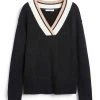 Next Damen V-NECK - Strickpullover - Camel