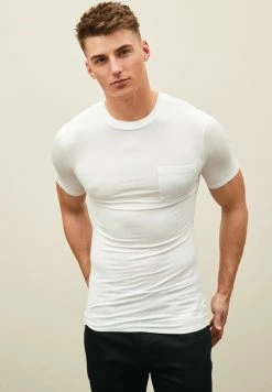 Next Herren MUSCLE FIT - T-Shirt Basic - White