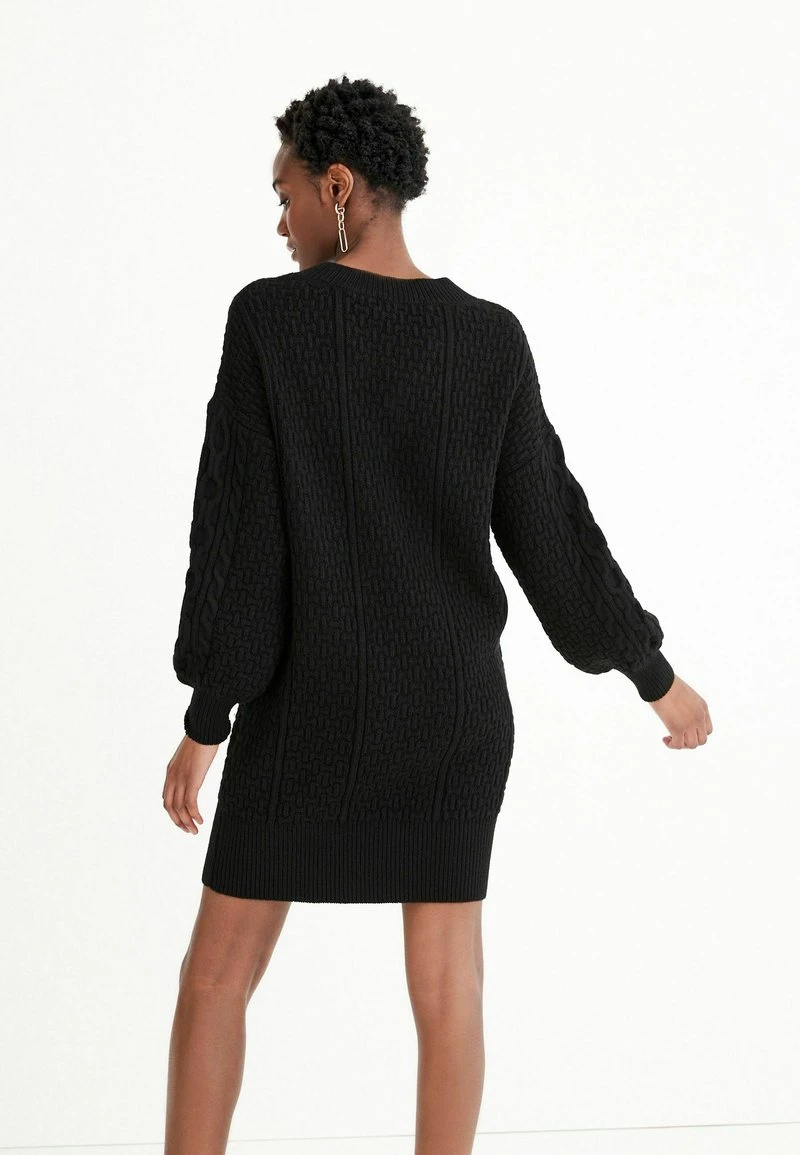 Next Damen CABLE - Strickkleid - Black 2 Next Damen CABLE - Strickkleid - Black – Bild 2