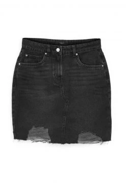 Next Damen RIPPED DENIM MINI - Jeansrock - Black -Next Verkäufe 2022 f56e57bd32e04730b6f6373d551e116d