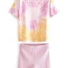 Next Kinder SET - Shorts - Pink Tie Dye