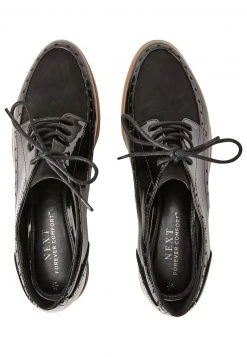 Next Damen FOREVER COMFORT® BROGUE DETAIL CHUNKY SOLE LACE-UPS - Sportlicher Schnürer - Black